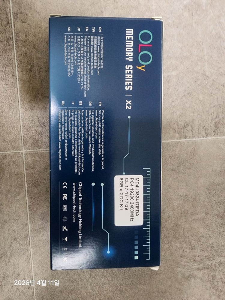 Oloy ddr4 16gb(8*2) 새제품 램 메모리 이미지