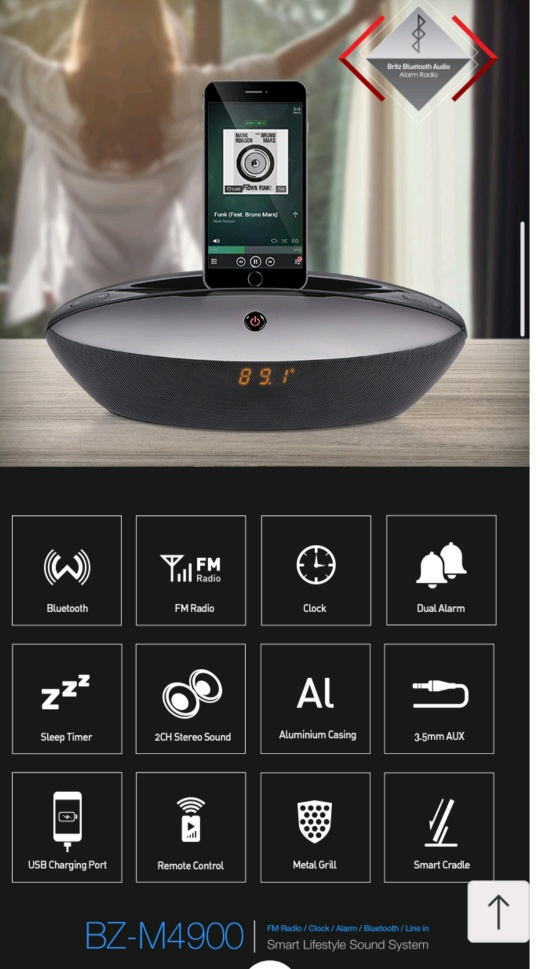 브리츠 블루투스 스피커 판매. -매우깨끗- 이미지