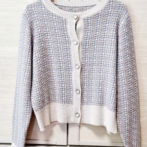 (한번 입음)단추 니트 가디건 프리 이미지
