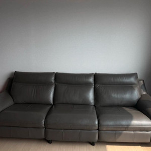 한샘 유로 405 브리 4인용 리클라이너 가죽 소파 이미지