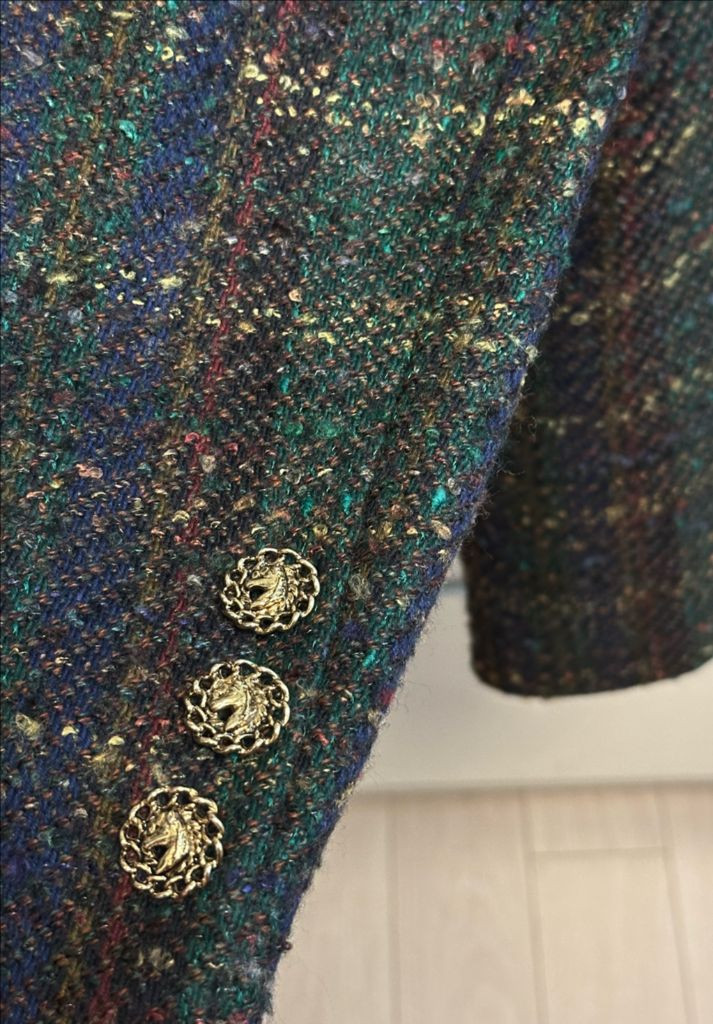 일본 빈티지 자켓 트위드자켓 노카라자켓 빈티지샵 그린자켓 미디자켓 빈티지옷 이미지