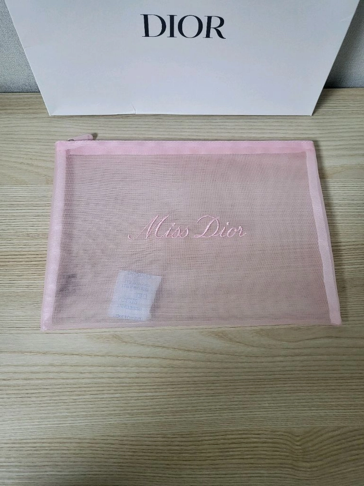정품) 디올 망사 핑크 파우치 (코스메틱) 이미지