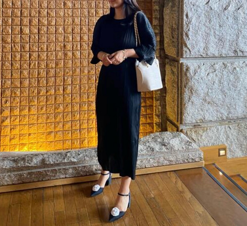 블랙 플리츠원피스 새상품 tw레터 플리츠원피스 실루엣드레스02 고급플리츠 임산부원피스 여름원피스 블랙드레스 임부복 이미지