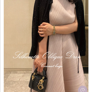 플리츠 원피스 블랙라벨 tw 플리츠 사선플리츠 드레스 새상품 코코넛베이지 / TW레터 핑크베이지 임부복 임산부원피스 이미지