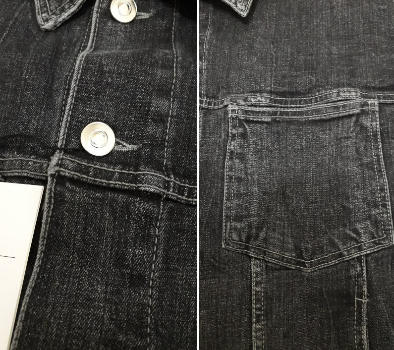 TNGT/티엔지티 세미오버핏 데님 트러커 자켓 워시드 블랙 L(100) 사이즈 (새상품, 마지막 할인) 이미지