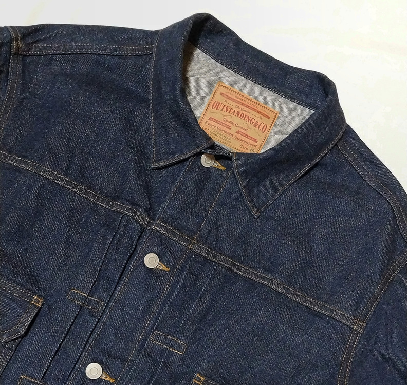 아웃스탠딩 셀비지 2세대 데님 자켓 인디고 40/M 사이즈 (마지막 할인) 이미지