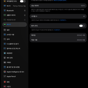아이패드 프로 13 (M4) 블랙 셀룰러 256GB+애플펜슬 프로 s급 이미지