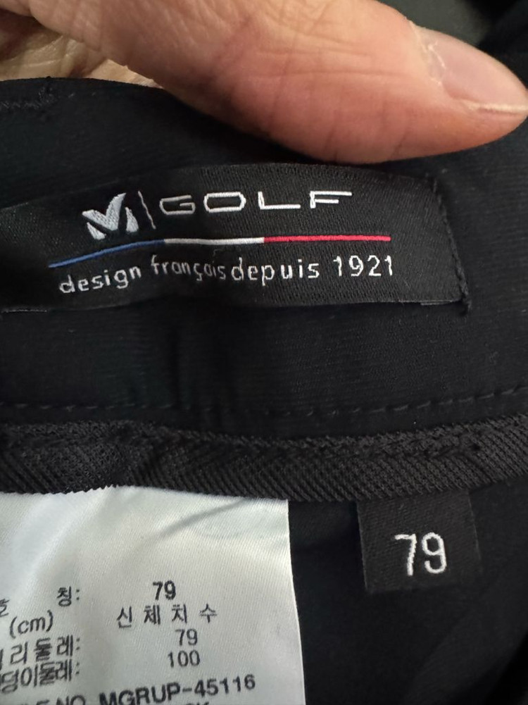 여성 밀레 골프 나일론 기능성 스윙팬츠 블랙 이미지