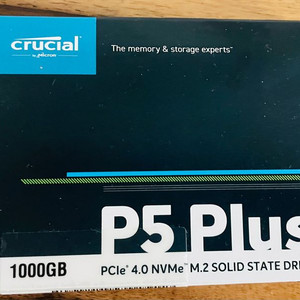 미사용 마이크론 Crucial P5 Plus 1TB M.2 PCIe Gen4 NVMe SSD 이미지