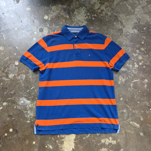 M) 타미힐피거 스트라이프 반팔 카라티 카라티셔츠 이미지