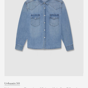 urbanic 30 얼바닉 웨스턴 데님 셔츠 (light blue) 이미지