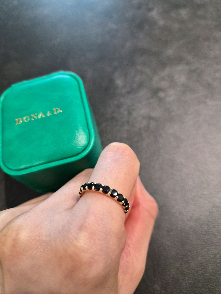 도나앤디 14k 블랙D몬드 이터니티링 3mm 이미지