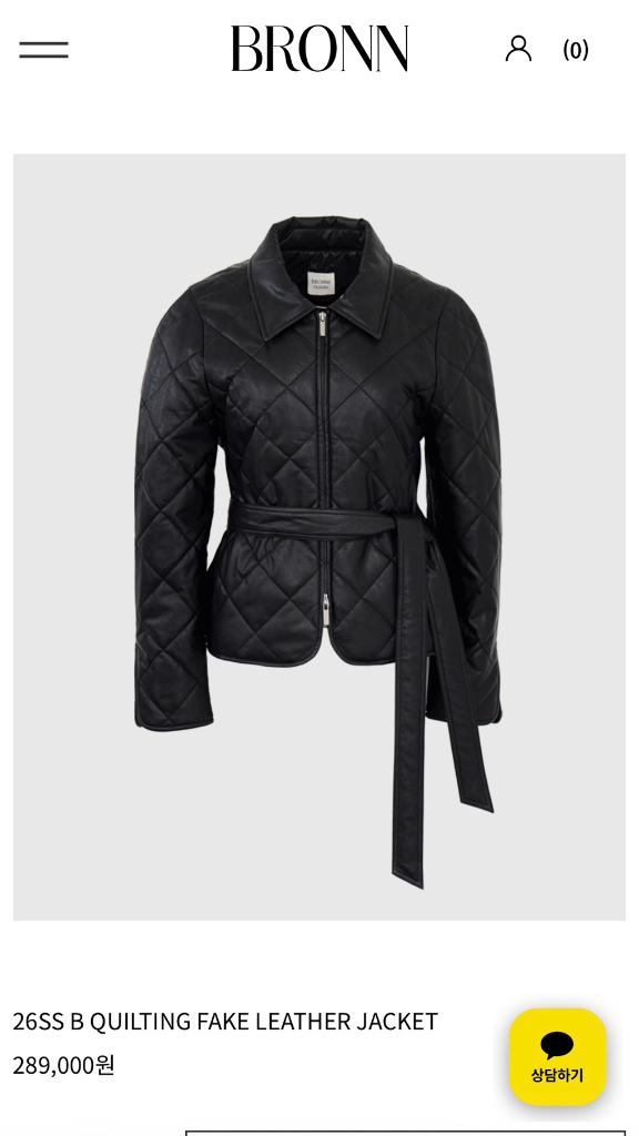 26SS 브론 퀼팅 페이크 레더자켓 이미지