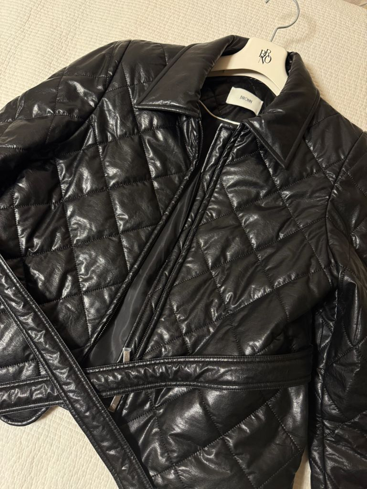 26SS 브론 퀼팅 페이크 레더자켓 이미지