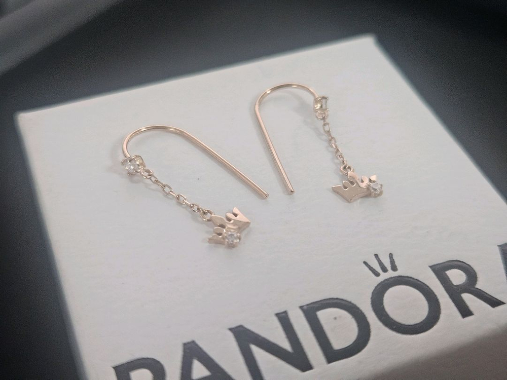 제이에스티나 14k 로즈골드 드롭 귀걸이 이미지