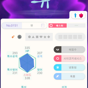 포켓몬스터 이로치 뮤 (소드실드 스칼렛 바이올렛 za 닌텐도 포챔스) 이미지