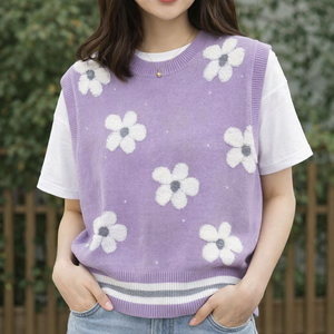 남여공용 제너럴아이디어 부클 니트 조끼 S 이미지