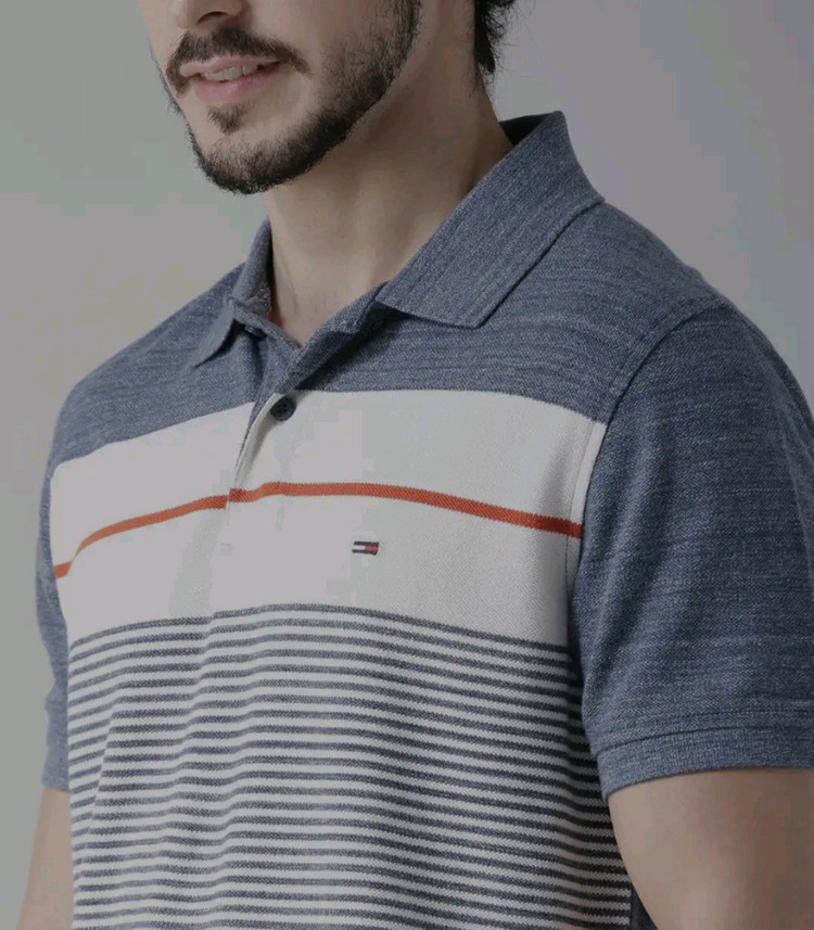 타미힐피거 스트라이프 반팔 카라티 100(새상품) 이미지