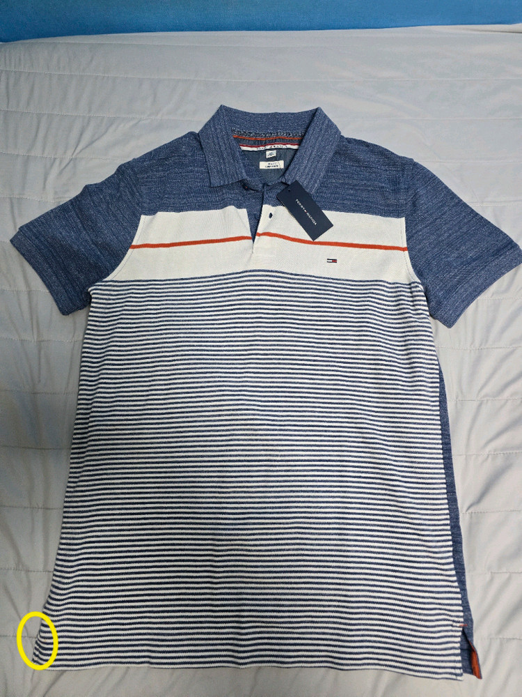 타미힐피거 스트라이프 반팔 카라티 100(새상품) 이미지