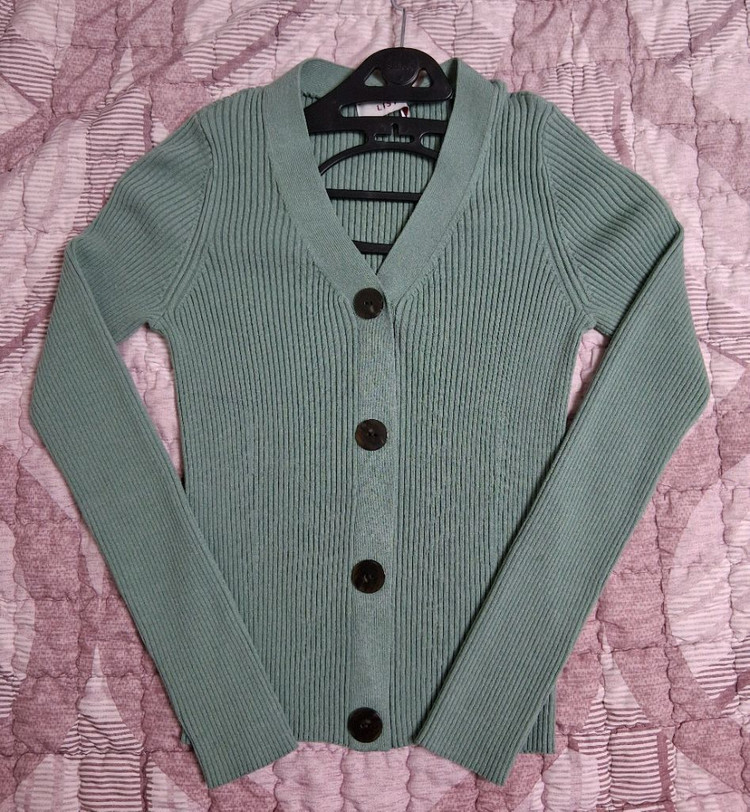 여성 리스트List 올리브그린브이넥니트 55 이미지