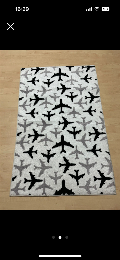 비행기 패턴 러그 매트 쟈가드 북유럽 카페트 새상품 이미지