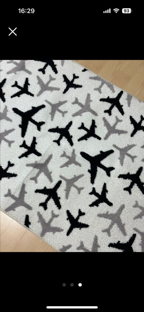 비행기 패턴 러그 매트 쟈가드 북유럽 카페트 새상품 이미지