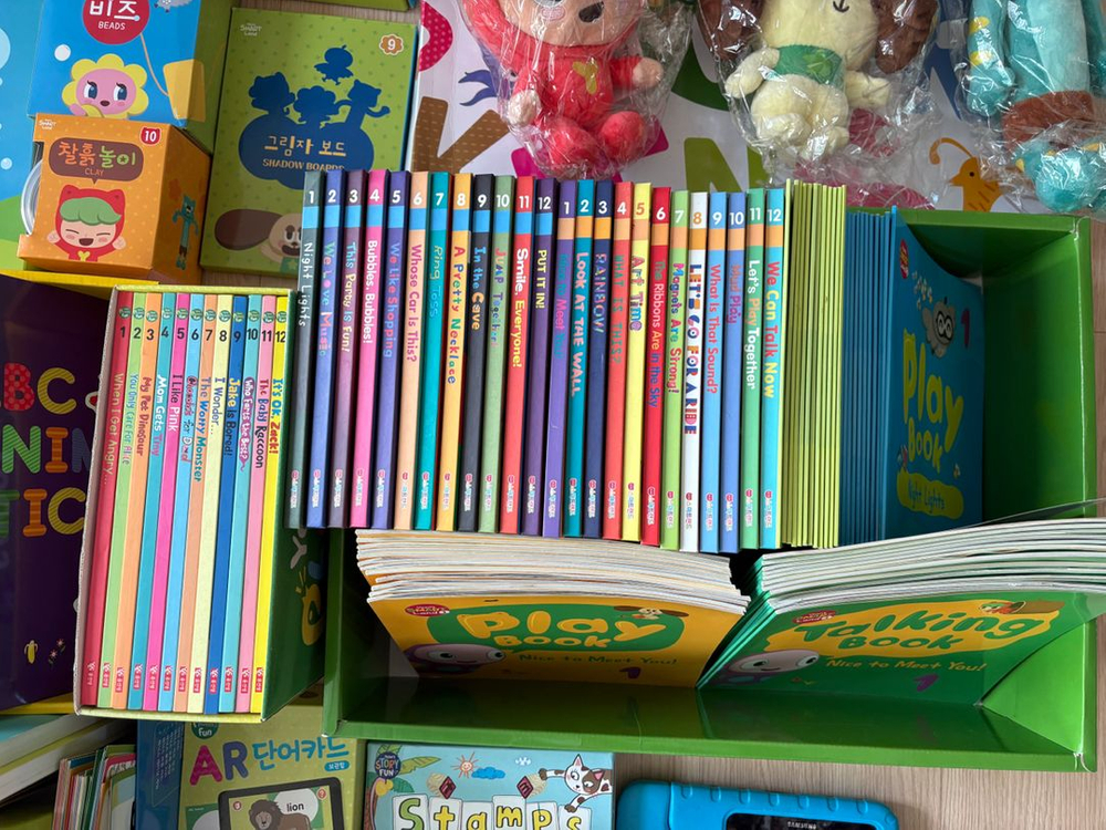 윤선생 스마트랜드 1,2, 파니퍽스펀, 스토리펀 탭 및 도서 및 교구 세트 이미지