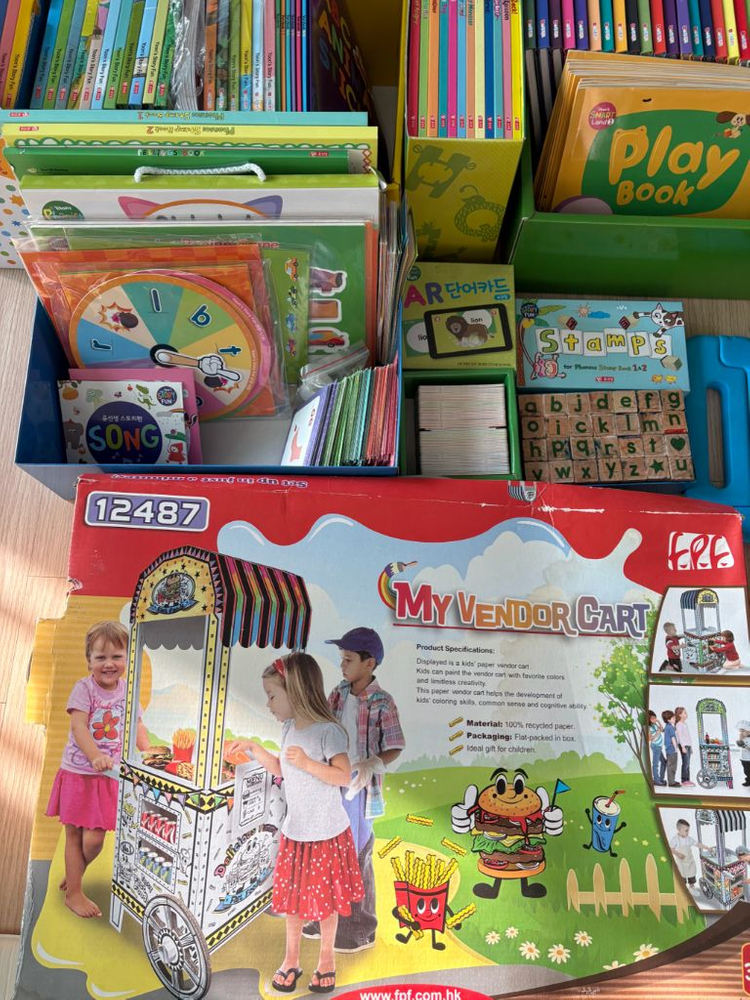 윤선생 스마트랜드 1,2, 파니퍽스펀, 스토리펀 탭 및 도서 및 교구 세트 이미지