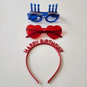생일 머리띠 생일 선글라스 생일 파티 용품 세트 이미지