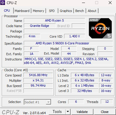 9600X + ASRock B650 스틸레전드 WIFI 메인보드 이미지