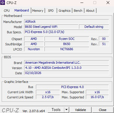 9600X + ASRock B650 스틸레전드 WIFI 메인보드 이미지
