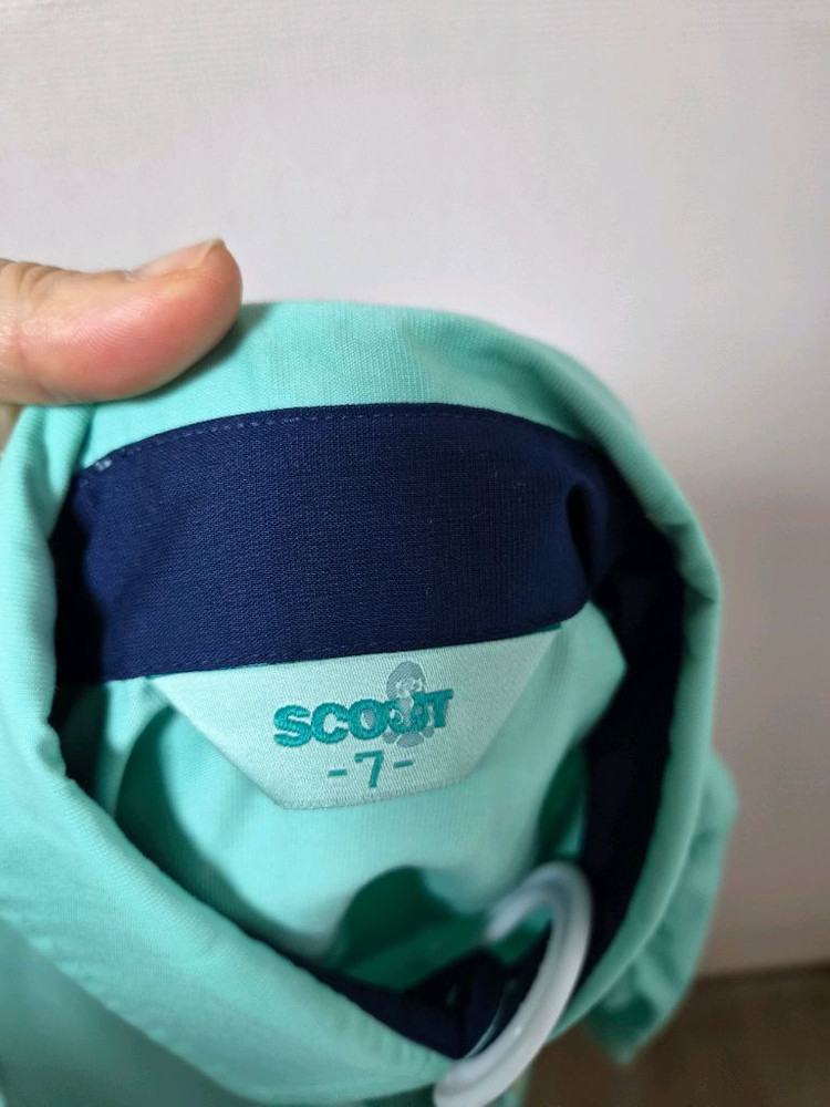 7호 5학년 컵스카우트 신형 동복 상의 카라넥 남방셔츠 이미지