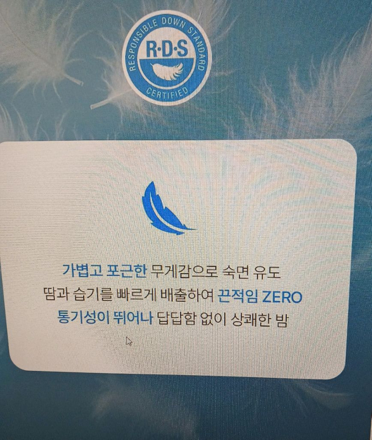 (새상품)도아드림 시원솔솔 냉감 폴란드90% 구스이불S * 2개 싸게 팝니다(무료배송) 이미지