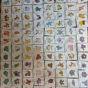 포켓몬 띠부씰 1세대 2세대 3자리 팝니다. 이미지