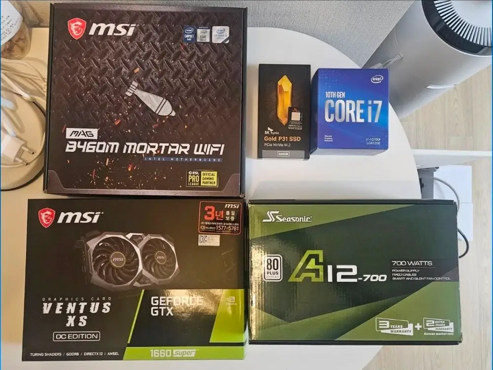 I7-10700f+B460 박격포 WIFI+GTX1660Super+P31 500GB - 안심되는 중고거래