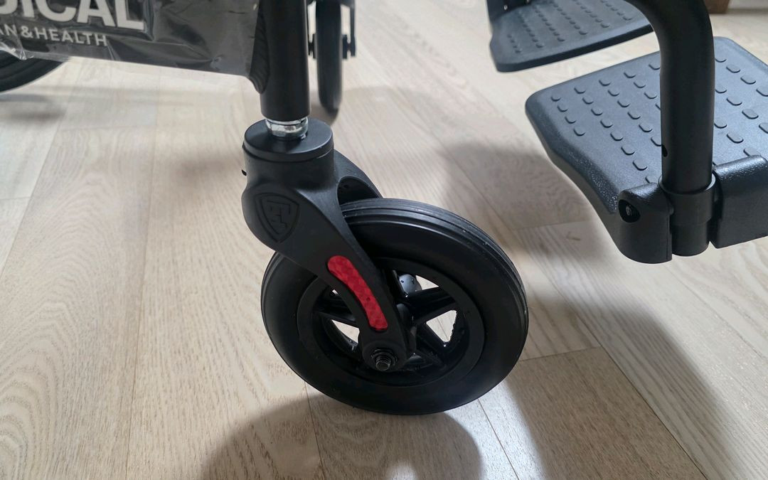 2H MEDICAL 프리미엄 경량 접이식 흴체어 레드 이미지