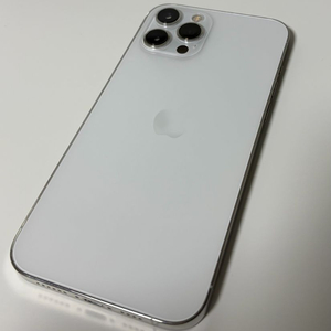 아이폰 12 프로맥스 화이트 128GB 배터리 100% 이미지