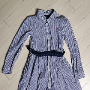 키즈 스트라이프 셔츠 원피스 10Y 이미지