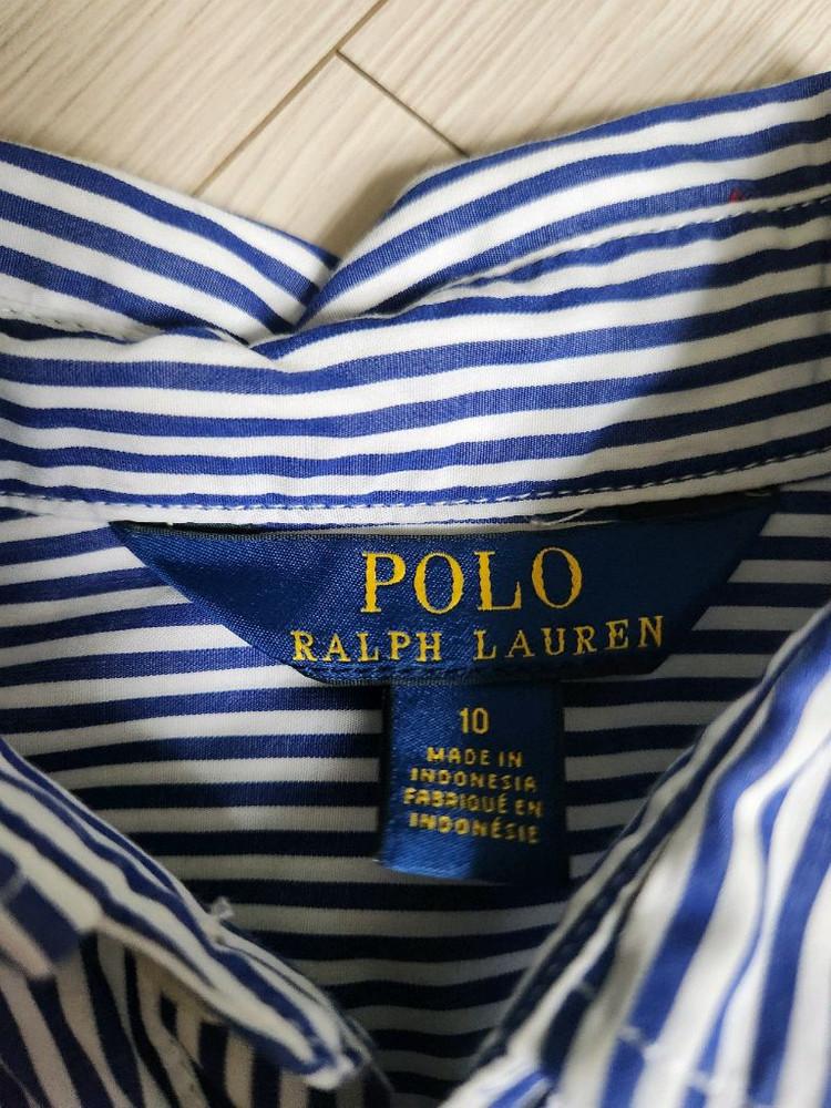 키즈 스트라이프 셔츠 원피스 10Y 이미지