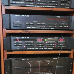 빈티지 오디오 시스템 세트 이미지