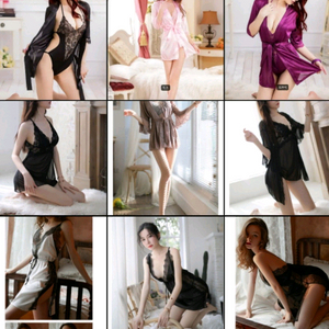 여성 란제리 섹시 슬립 잠옷 땡처리 이미지