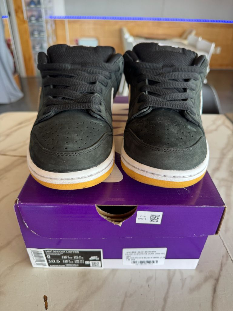 (정품) 나이키SB 덩크 로우 프로 블랙 화이트 270 팝니다 이미지