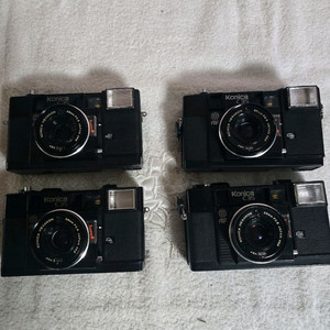 부품용 코니카 C35 필름 카메라 4대 일괄 내용참고 이미지