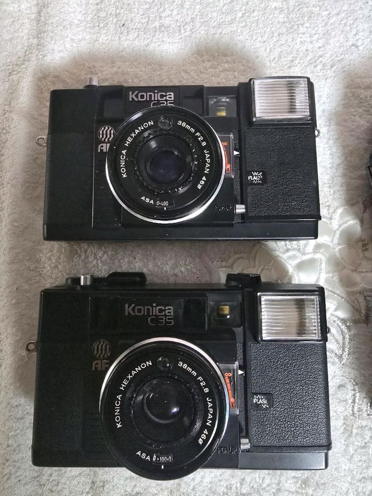 부품용 코니카 C35 필름 카메라 4대 일괄 내용참고 이미지