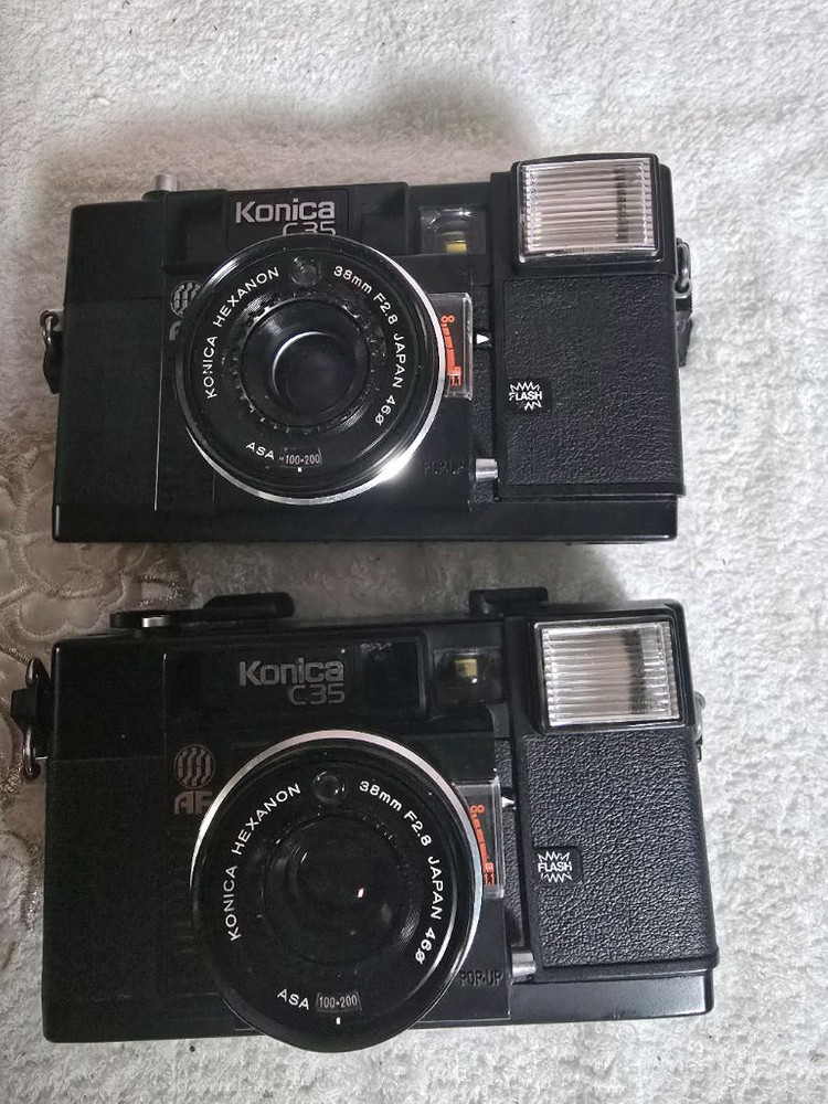 부품용 코니카 C35 필름 카메라 4대 일괄 내용참고 이미지