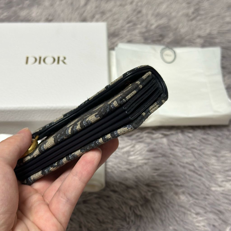 [풀구성] 디올 오블리크 새들 아코디언 카드지갑 이미지