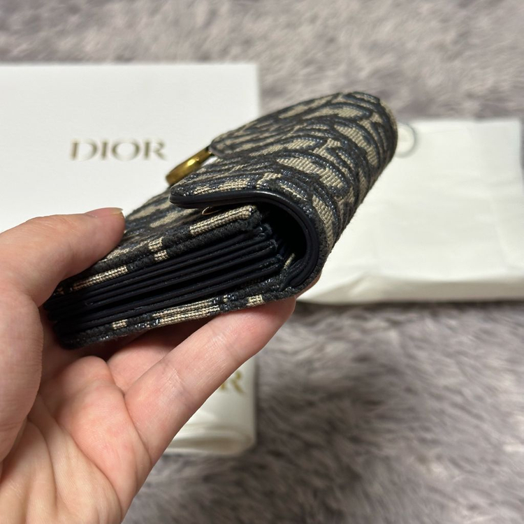 [풀구성] 디올 오블리크 새들 아코디언 카드지갑 이미지