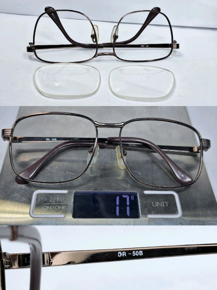 브라운 메탈 안경 안경테 DR-50B 일본 수입 빈티지 레트로 클래식 y2k 패션 아이웨어 이미지
