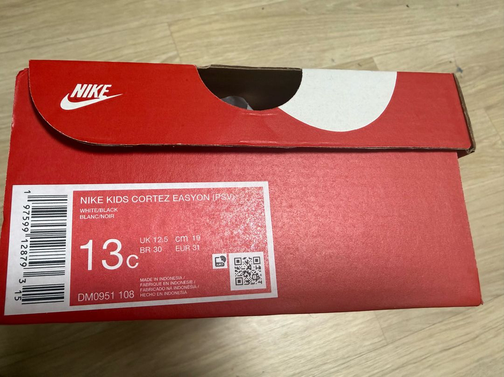 나이키 키즈 코르테즈 이지온 아동 운동화 190 1회착 이미지