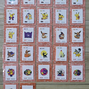 포켓몬띠부씰 할로윈(야광)27종 개봉,미개봉세트 이미지